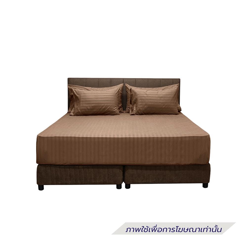 ผ้าปูที่นอน PICASSO MICRO 300TC STRIPE 60x78 นิ้ว สี BROWN