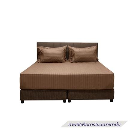 ผ้าปูที่นอน PICASSO MICRO 300TC STRIPE 60x78 นิ้ว สี BROWN_1