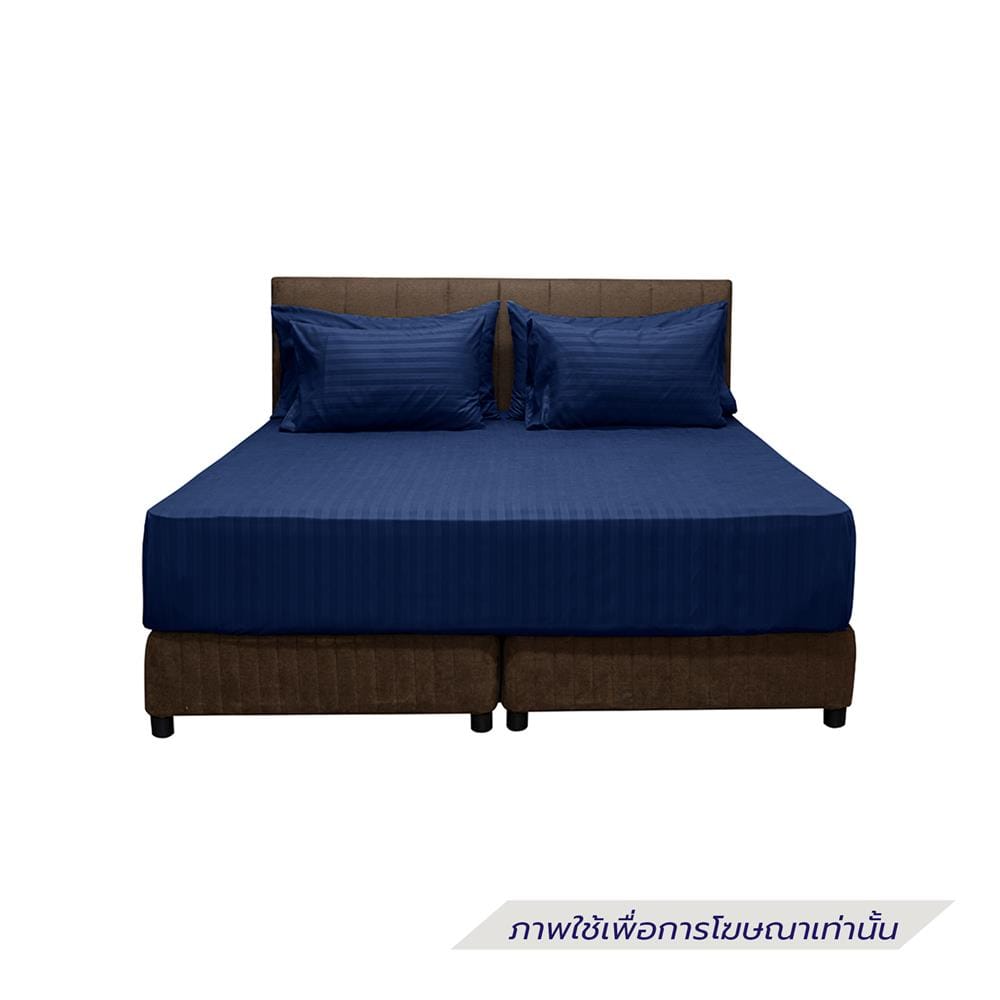 ผ้าปูที่นอน PICASSO MICRO 300TC STRIPE 72x78 นิ้ว สี BLUE