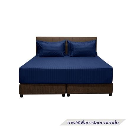 ผ้าปูที่นอน PICASSO MICRO 300TC STRIPE 72x78 นิ้ว สี BLUE_1