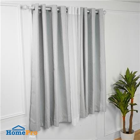ผ้าม่าน EYELET HOME LIVING STYLE WOOLF UV 150X160 ซม. สีเทา_4