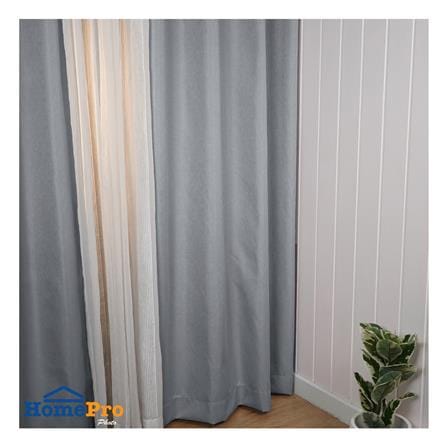 ผ้าม่าน EYELET HOME LIVING STYLE WOOLF UV 150X220 ซม. สีเทา_3
