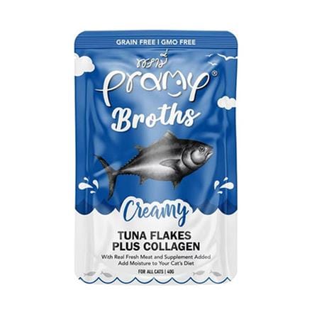 อาหารเปียกแมว PRAMY BROTH CREAMY TUNA COLLAGEN 40 ก._0