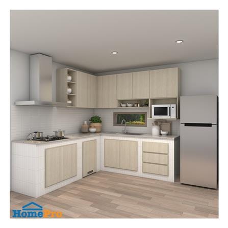 ตู้แขวนคู่ PARAZZO WPC ENZO บานเพ่ 80x80 ซม. สีไลท์โอ๊ค_2