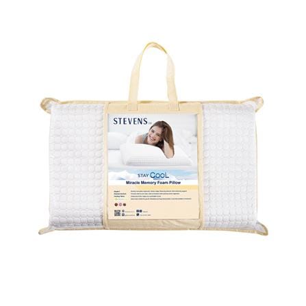 หมอนสุขภาพ เมมโมรี่โฟม STEVENS COOL 40x70x8 ซม. สี WHITE_3
