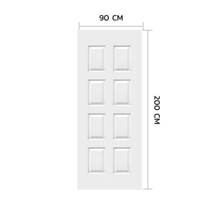ประตูภายใน HDF METRO 801 พลอยไพลิน 90x200 ซม. สีรองพื้น_3