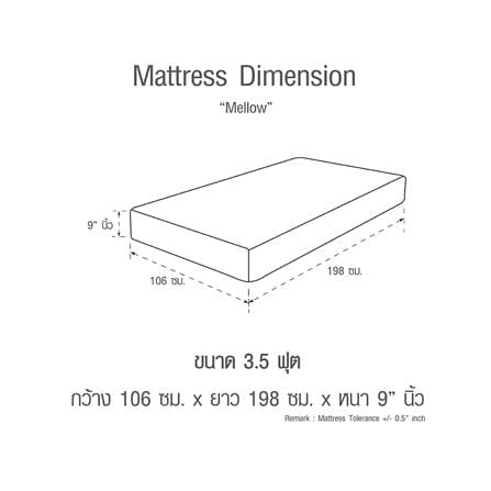 ที่นอนฟองน้ำอัด 3.5 ฟุต HOME LIVING STYLE รุ่น MELLOW_8