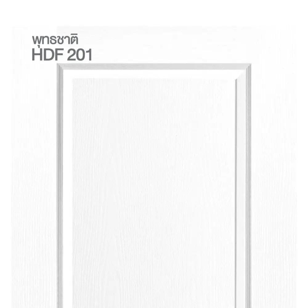 ประตูภายใน HDF ไม่เจาะลูกบิด METRO 201 พุทธชาติ 70x200 ซม. สีรองพื้น