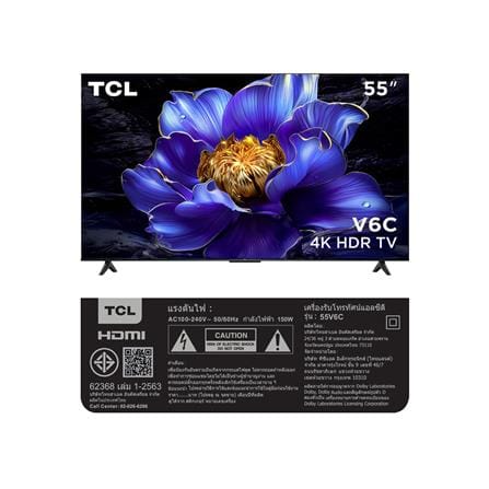 ทีวีแอลอีดี 55 นิ้ว TCL (4K, LED, GOOGLE TV) 55V6C_8