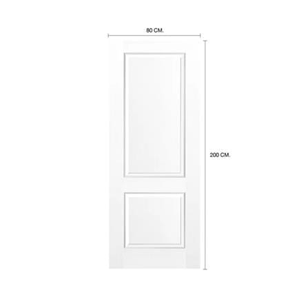 ประตูภายใน HDF ไม่เจาะลูกบิด METRO 201 พุทธชาติ 80x200 ซม. สีรองพื้น_4