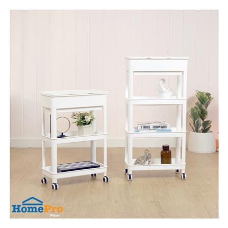 ชั้นพลาสติก 3 ชั้นพร้อมล้อ STACKO GENIE 45x23.5x66.5 ซม. สีขาว_4
