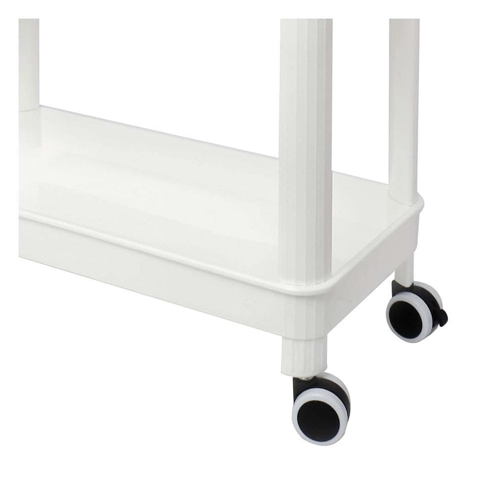 ชั้นพลาสติก 4 ชั้นพร้อมล้อ STACKO GENIE 45x23.5x91 ซม. สีขาว