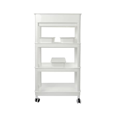 ชั้นพลาสติก 4 ชั้นพร้อมล้อ STACKO GENIE 45x23.5x91 ซม. สีขาว_1