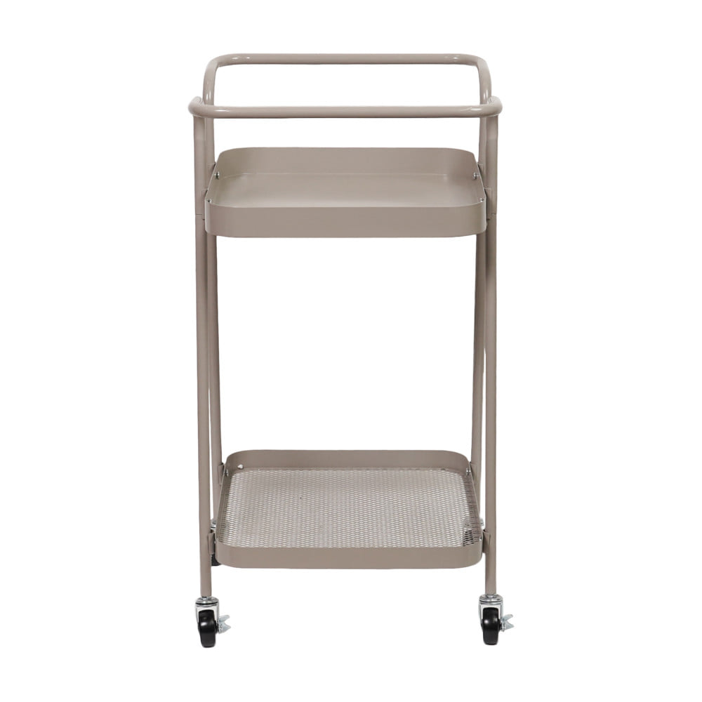 ชั้นวางของ 2 ชั้น มีล้อ STACKO LAMI 40x45x75 ซม. สีวอร์มเกรย์