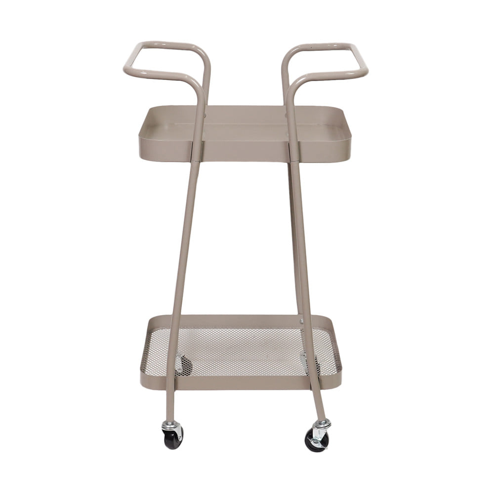 ชั้นวางของ 2 ชั้น มีล้อ STACKO LAMI 40x45x75 ซม. สีวอร์มเกรย์