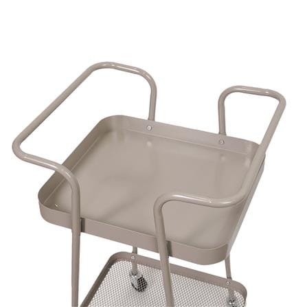 ชั้นวางของ 2 ชั้น มีล้อ STACKO LAMI 40x45x75 ซม. สีวอร์มเกรย์_3