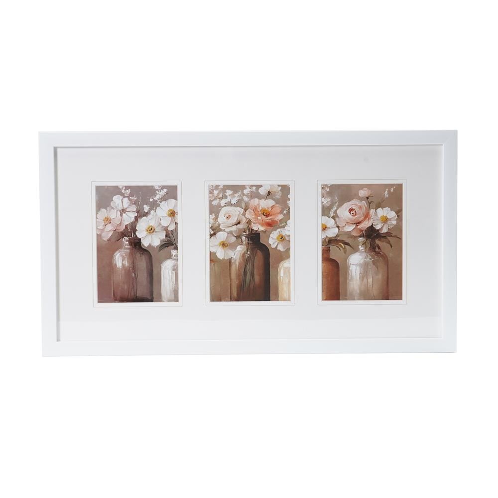 กรอบรูป 3 ช่อง SNAZZ LENORA 28x55 ซม. สีขาว