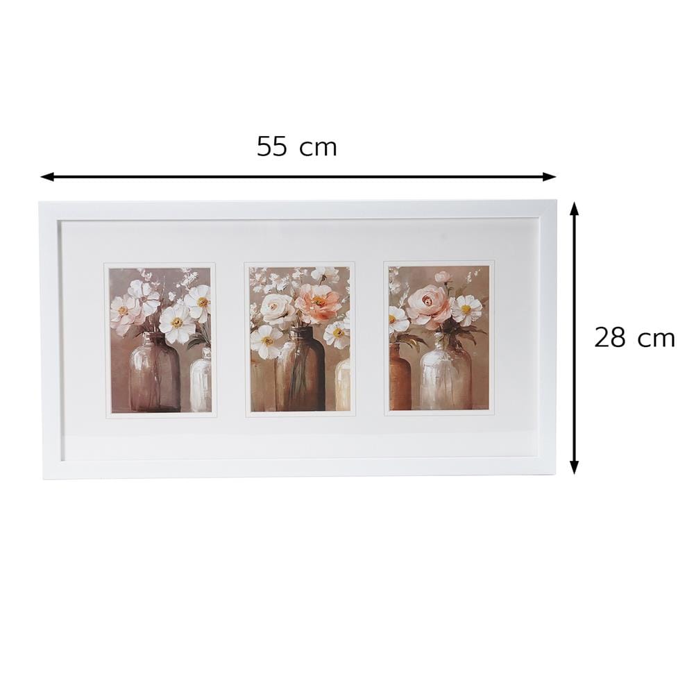 กรอบรูป 3 ช่อง SNAZZ LENORA 28x55 ซม. สีขาว