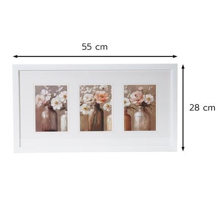 กรอบรูป 3 ช่อง SNAZZ LENORA 28x55 ซม. สีขาว_6