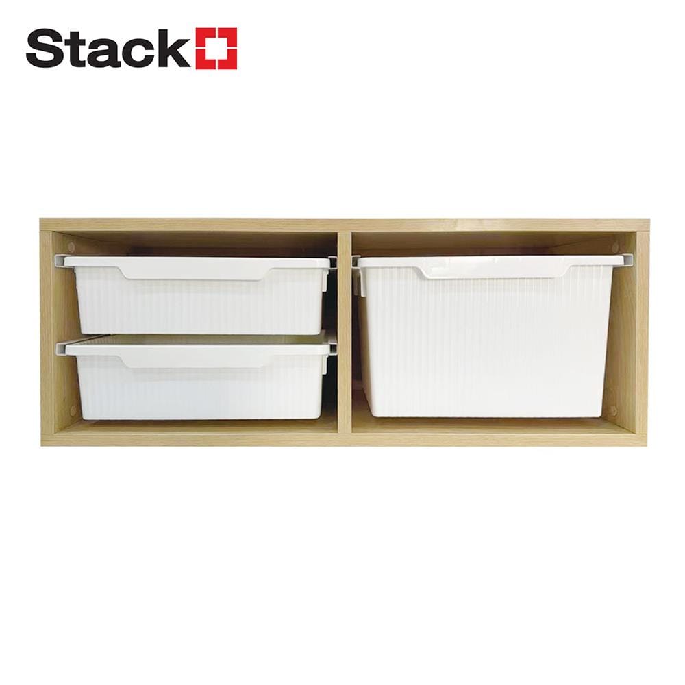 ชั้นติดผนัง 3 ลิ้นชัก STACKO MORU 80.7x29.3x31ซม. สีไลท์โอ๊ค