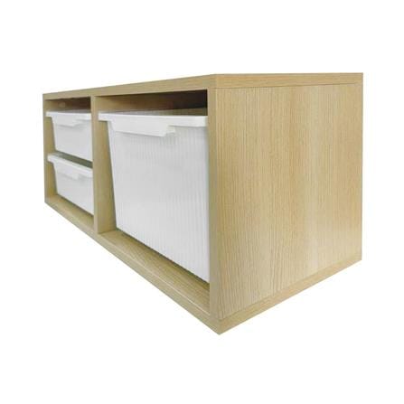ชั้นติดผนัง 3 ลิ้นชัก STACKO MORU 80.7x29.3x31ซม. สีไลท์โอ๊ค_1