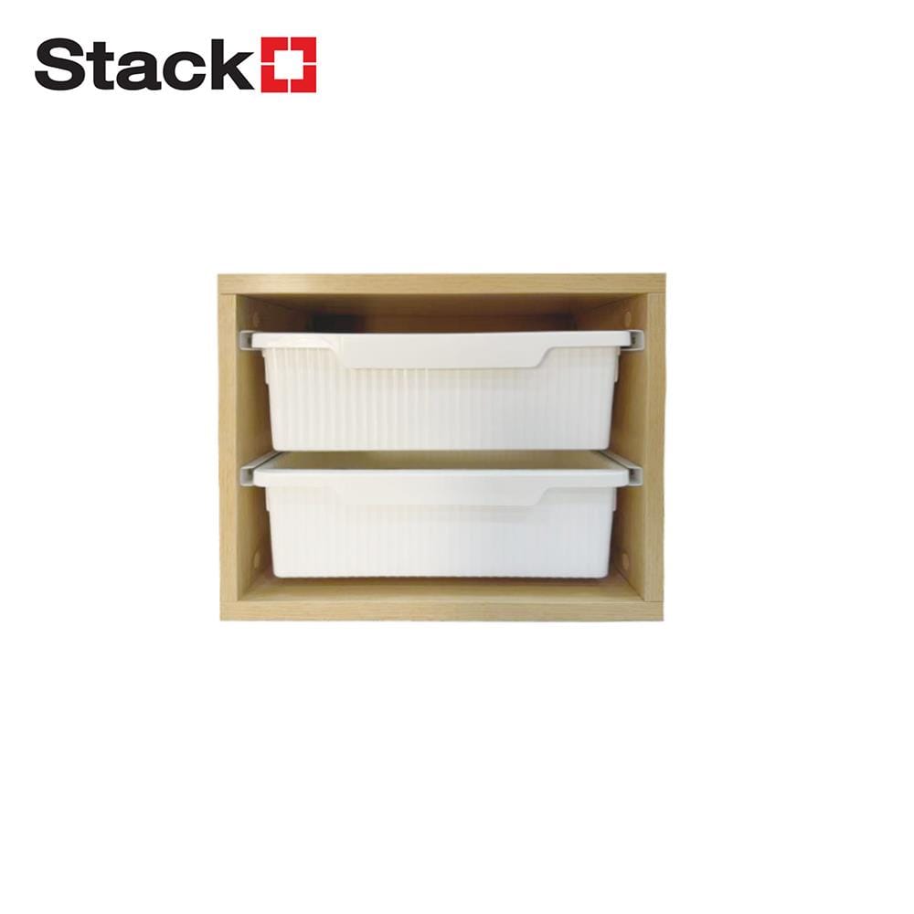 ชั้นติดผนัง 2 ลิ้นชัก STACKO MORU 40.8x29.3x31ซม. สีไลท์โอ๊ค