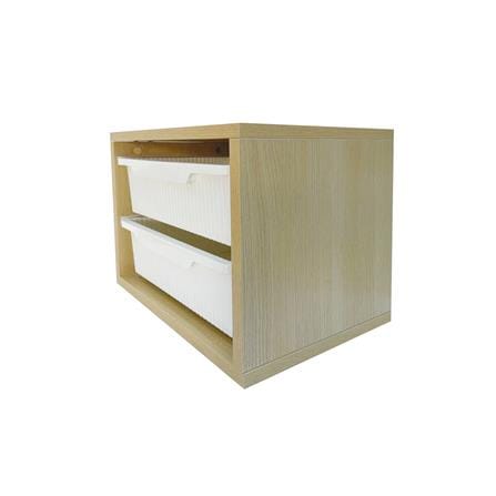 ชั้นติดผนัง 2 ลิ้นชัก STACKO MORU 40.8x29.3x31ซม. สีไลท์โอ๊ค_1