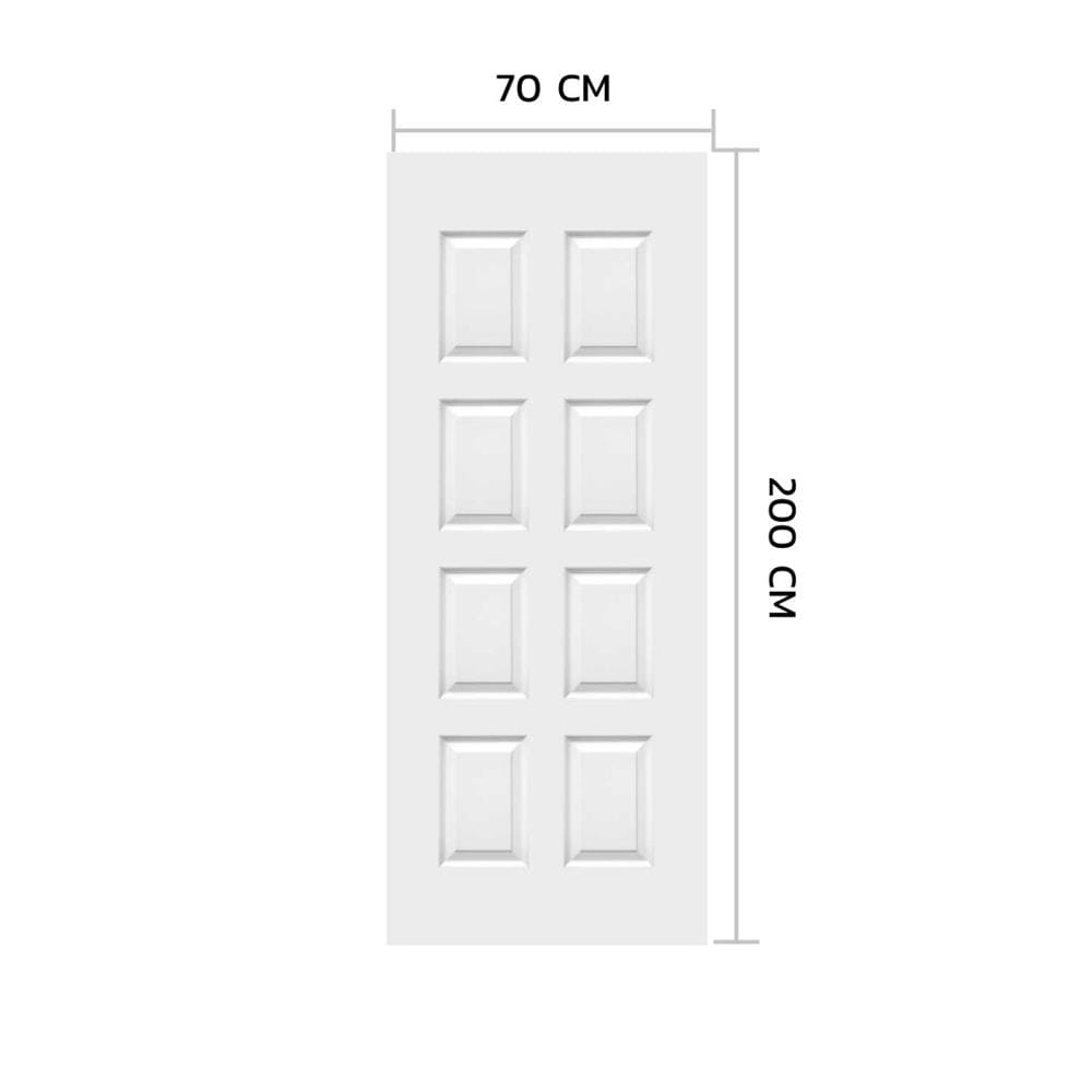 ประตูภายใน HDF ไม่เจาะลูกบิด METRO 801 พลอยไพลิน 70x200 ซม. สีรองพื้น