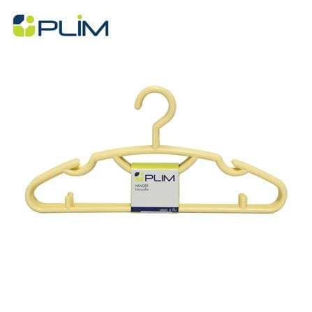 ไม้แขวนเสื้อ KING SIZE PLIM สีเหลือง (แพ็ก 6 ชิ้น)_0