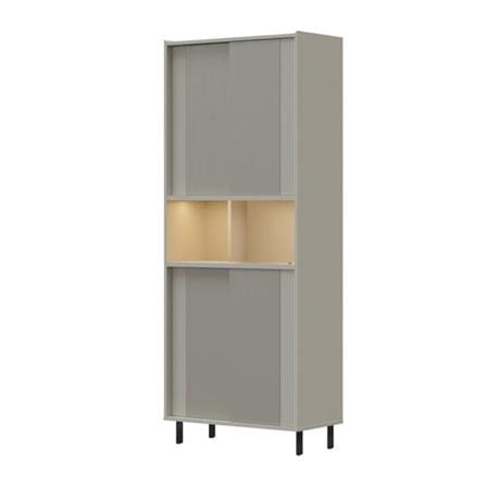 ตู้สูงบานผสม SB FURNITURE NEX COLLECTION 19236022 80 ซม. สี MAGIC GREY_0