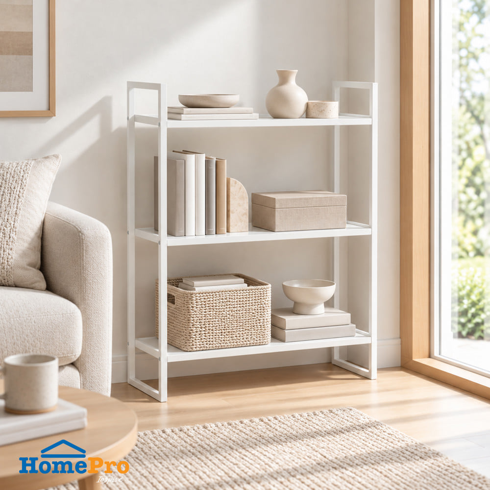 ชั้นวางของ 3 ชั้น STACKO NEAT 75.5x30.6x108.5 ซม. สีขาว