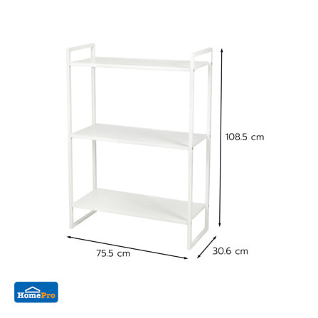ชั้นวางของ 3 ชั้น STACKO NEAT 75.5x30.6x108.5 ซม. สีขาว_6