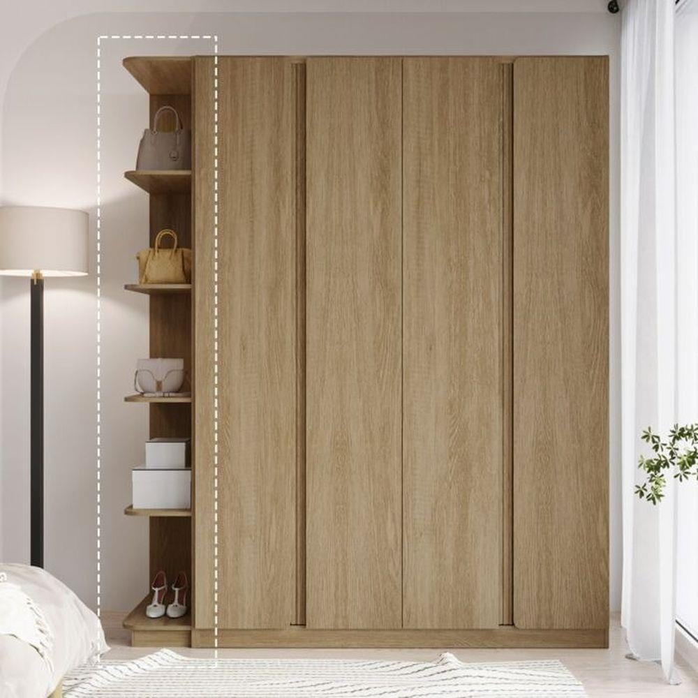 ตู้สูงจบมุมซ้าย SB FURNITURE SKIFT 19240777 30 ซม. สีไม้อ่อน