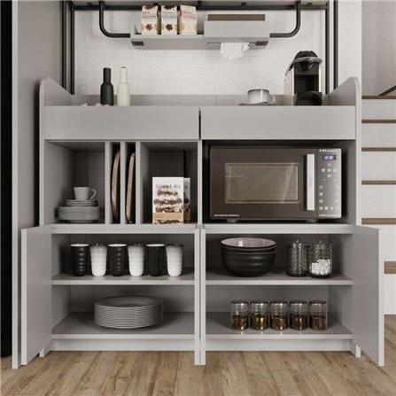 ตู้สูงบานผสม SB FURNITURE TYPICA 19232926 120 ซม. สี SOFT GREY_3