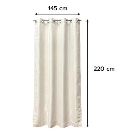 ผ้าม่าน EYELET HOME LIVING STYLE FLORENCE UV 145X220 ซม. สีครีม_4