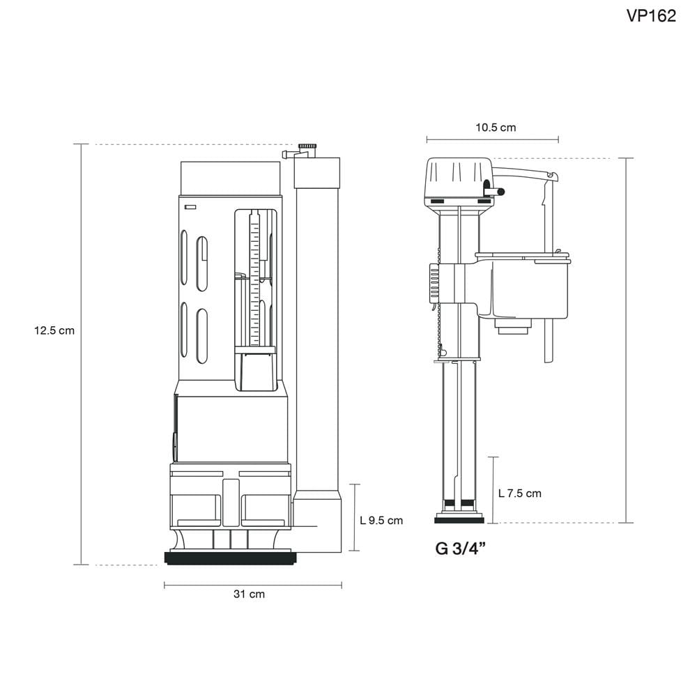 วาล์วครบชุด EXCEL EC-VP162