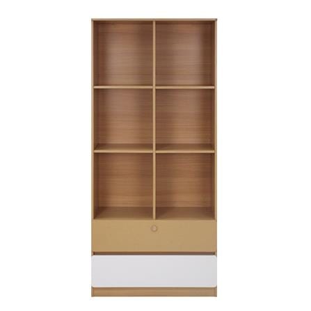ชั้นวางของผสม 6 ช่อง 2 ลิ้นชัก FURDINI AOMI 80 ซม. สี NATURAL OAK/ขาว_1