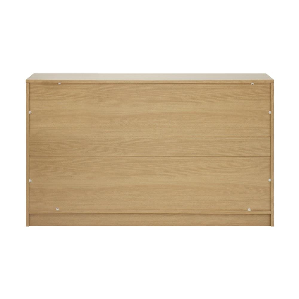 ตู้เตี้ย 3 ลิ้นชัก 3 บานเปิด FURDINI AOMI 120 ซม. สี NATURAL OAK/ขาว