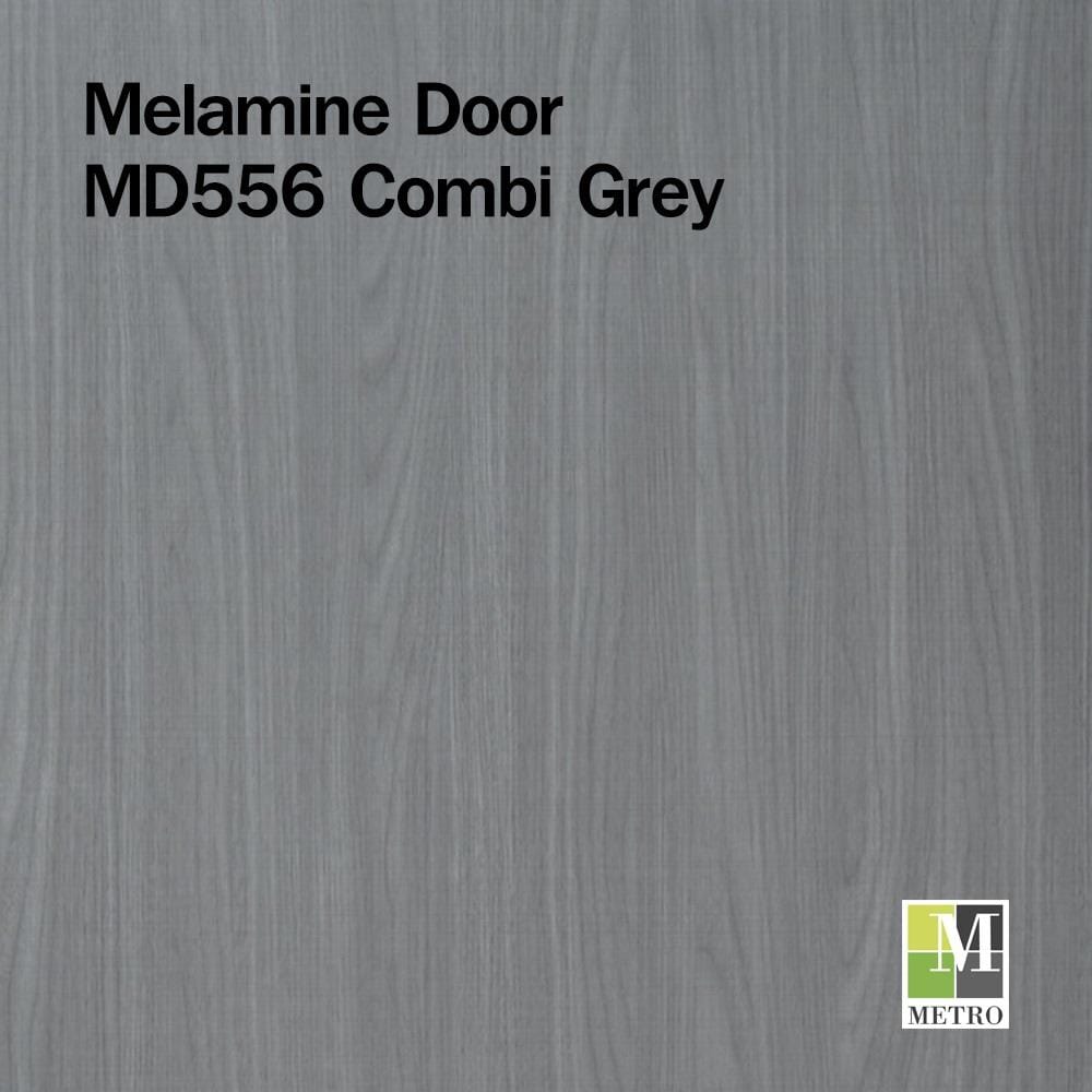 ประตูภายในเมลามีน ไม่เจาะลูกบิด METRO MD556 90x200 ซม. สี COMBI GREY