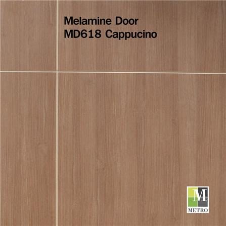ประตูภายในเมลามีน ไม่เจาะลูกบิด METRO MD618 CAPPUCCINO 90x200 ซม. เซาะร่อง สีน้ำตาล_1