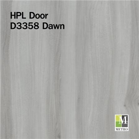 ประตูภายใน HPL ไม่เจาะลูกบิด METRO 3358 DAWN 90x200 ซม. สีเทา_1