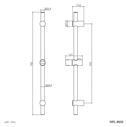 ฝักบัวราวเลื่อน WS WPL-8602_3