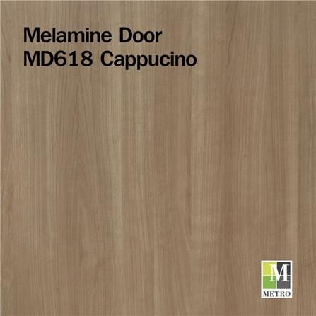 ประตูภายในเมลามีน ไม่เจาะลูกบิด METRO MD618 CAPPUCCINO 90x200 ซม. สีน้ำตาล_1
