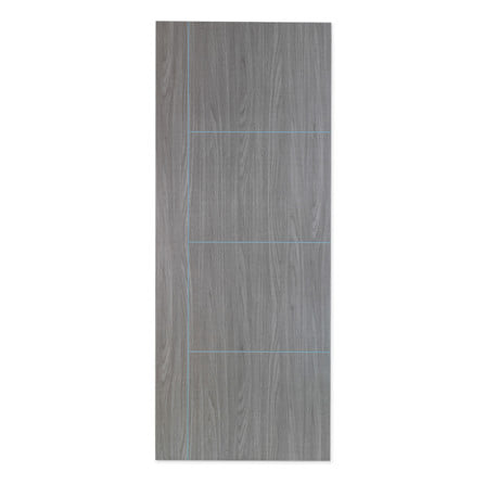 ประตูห้องน้ำเมลามีน ไม่เจาะลูกบิด METRO MD556 70x200 ซม. เซาะร่อง สี COMBI GREY