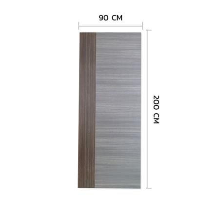 ประตูภายในเมลามีน ไม่เจาะลูกบิด METRO MD390 ATLANTA+MD520 ALTONA  90x200 ซม. สีเทา-โอ๊ค_3