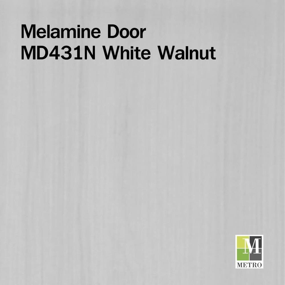 ประตูภายในเมลามีน ไม่เจาะลูกบิด METRO MD431N 90x200 ซม. เซาะร่อง สีขาววอลนัท