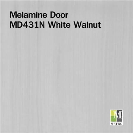 ประตูภายในเมลามีน ไม่เจาะลูกบิด METRO MD431N 90x200 ซม. เซาะร่อง สีขาววอลนัท_1
