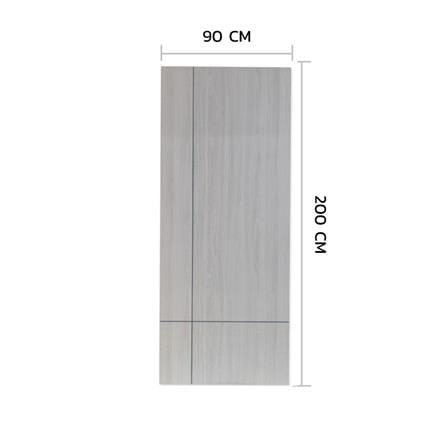 ประตูภายในเมลามีน ไม่เจาะลูกบิด METRO MD431N 90x200 ซม. เซาะร่อง สีขาววอลนัท_3