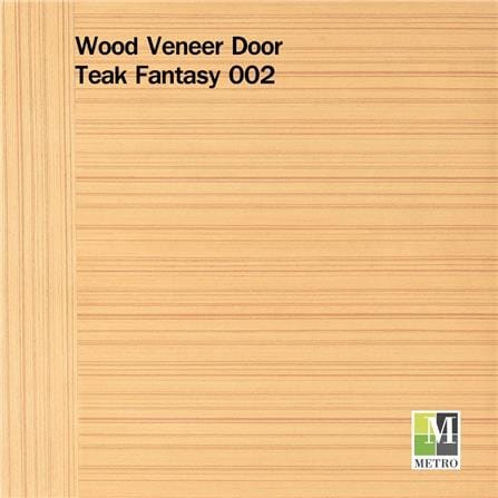 ประตูภายใน HDF ไม่เจาะลูกบิด METRO TEAK FANTASY 002 VENEER 90x200 ซม. สีน้ำตาล_1
