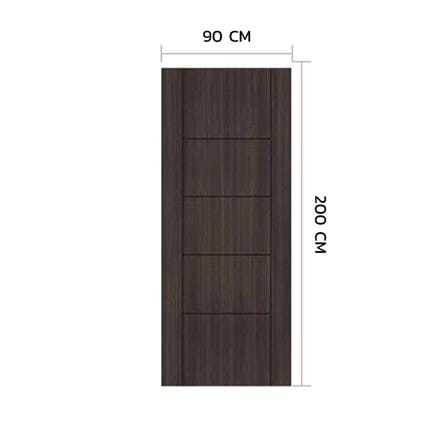 ประตูภายในเมลามีน METRO MD390 ATLANTA  90x200 ซม. สีโอ๊ค_4